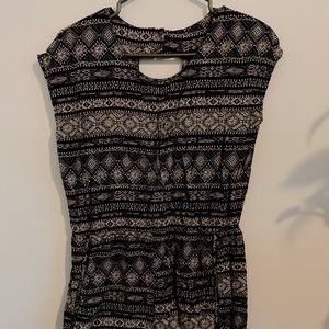 Printed romper, medium
